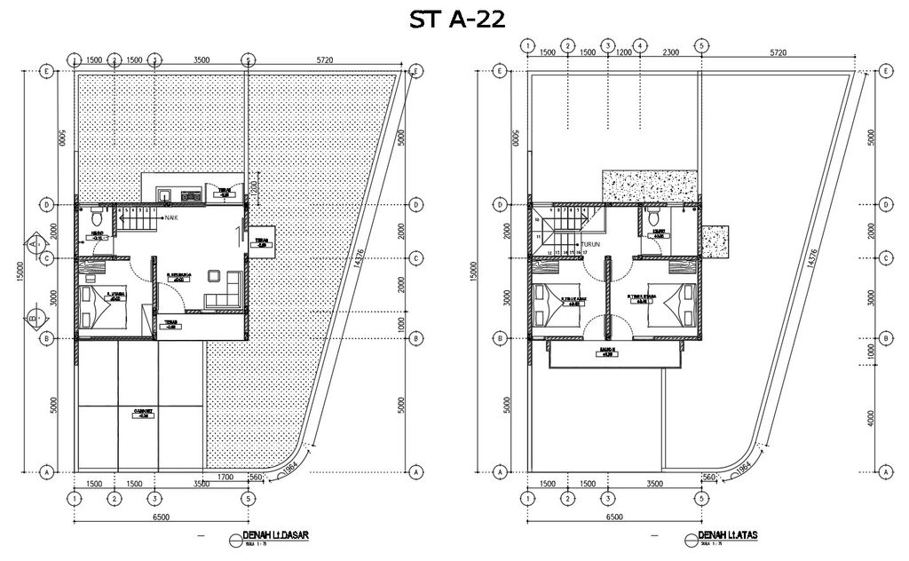 foto denah rumah tipe 70/153 perumahan SIRANDA TERRACE