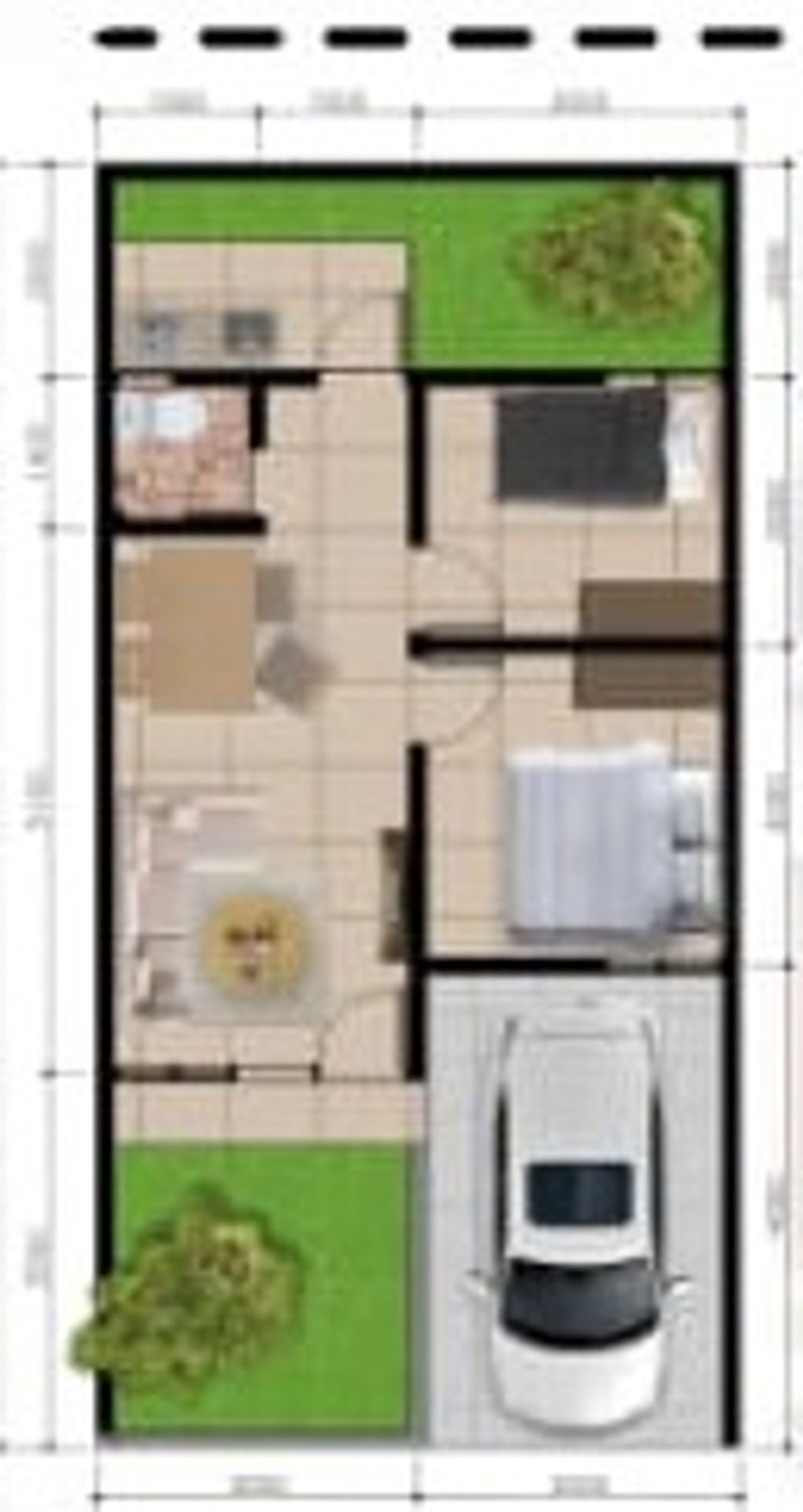 foto denah rumah tipe 36/72 perumahan TAMAN ALAMANDA ASRI