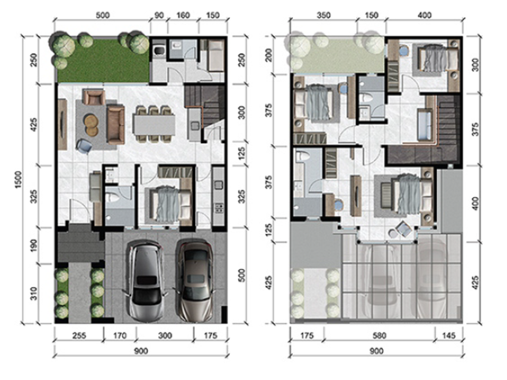 foto denah rumah tipe DAUPHINE perumahan CITRAGARDEN T2
