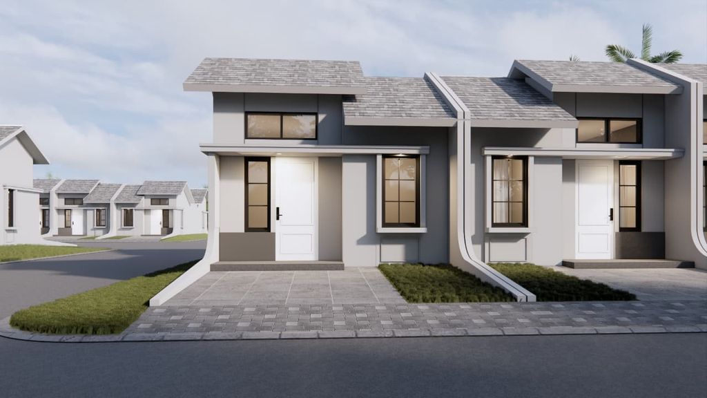 foto tampak rumah tipe EVORA perumahan EMERALD NEOPOLIS - CLUSTER NEOPARK