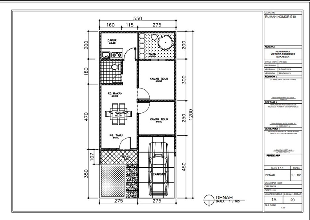 foto denah rumah tipe STANDART perumahan PERUMAHAN THE VICTORIA RESIDENT