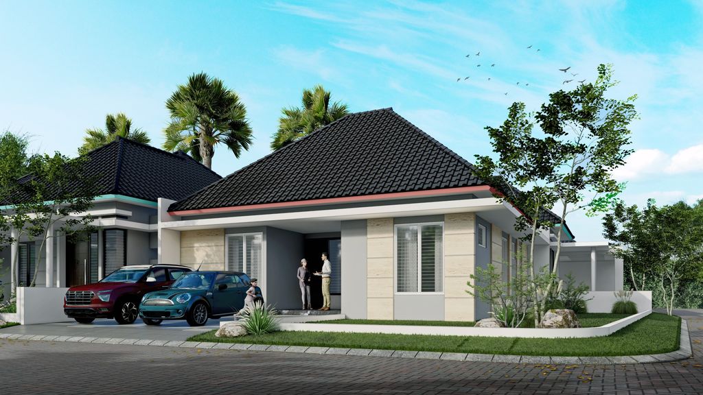 foto tampak rumah tipe C perumahan GRAHA KENCANA