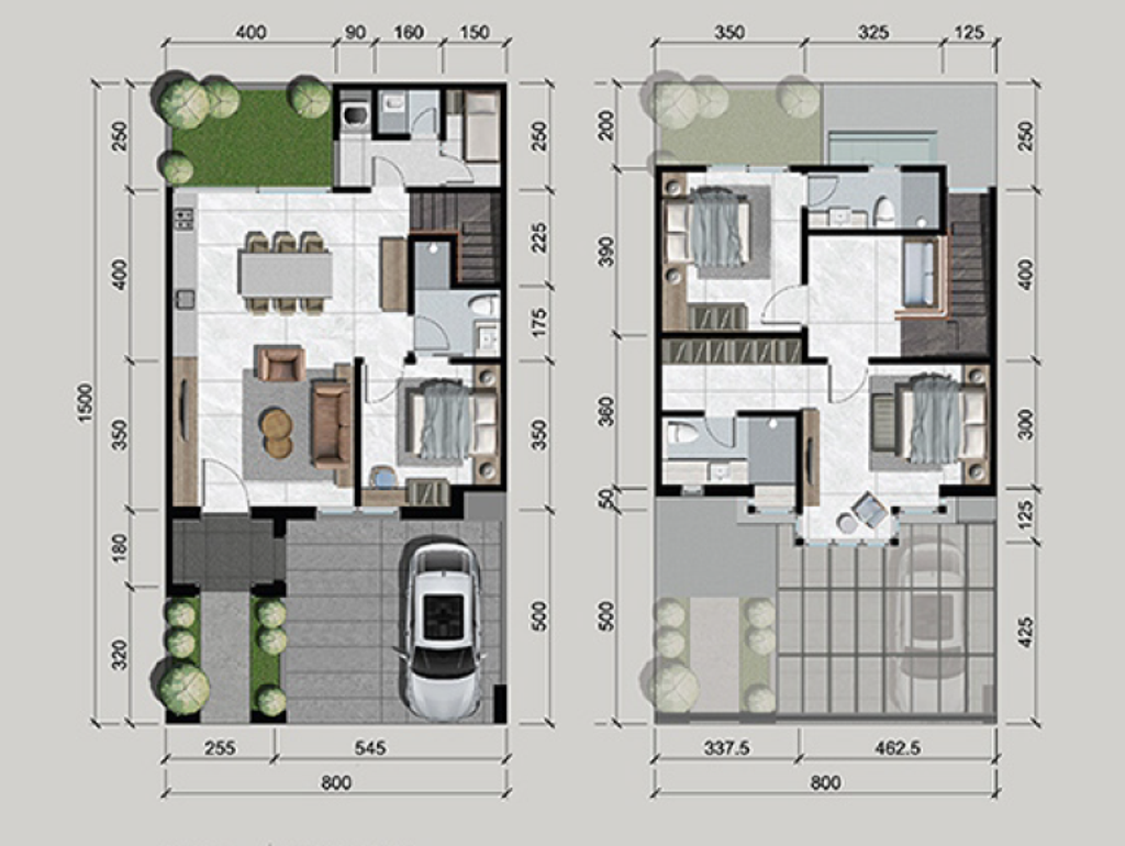 foto denah rumah tipe CASPIAN perumahan CITRAGARDEN T2