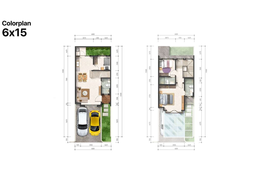foto denah rumah tipe BIRCH 6 CORNER perumahan THE MUTIARA BOGOR - Cluster Pinehill