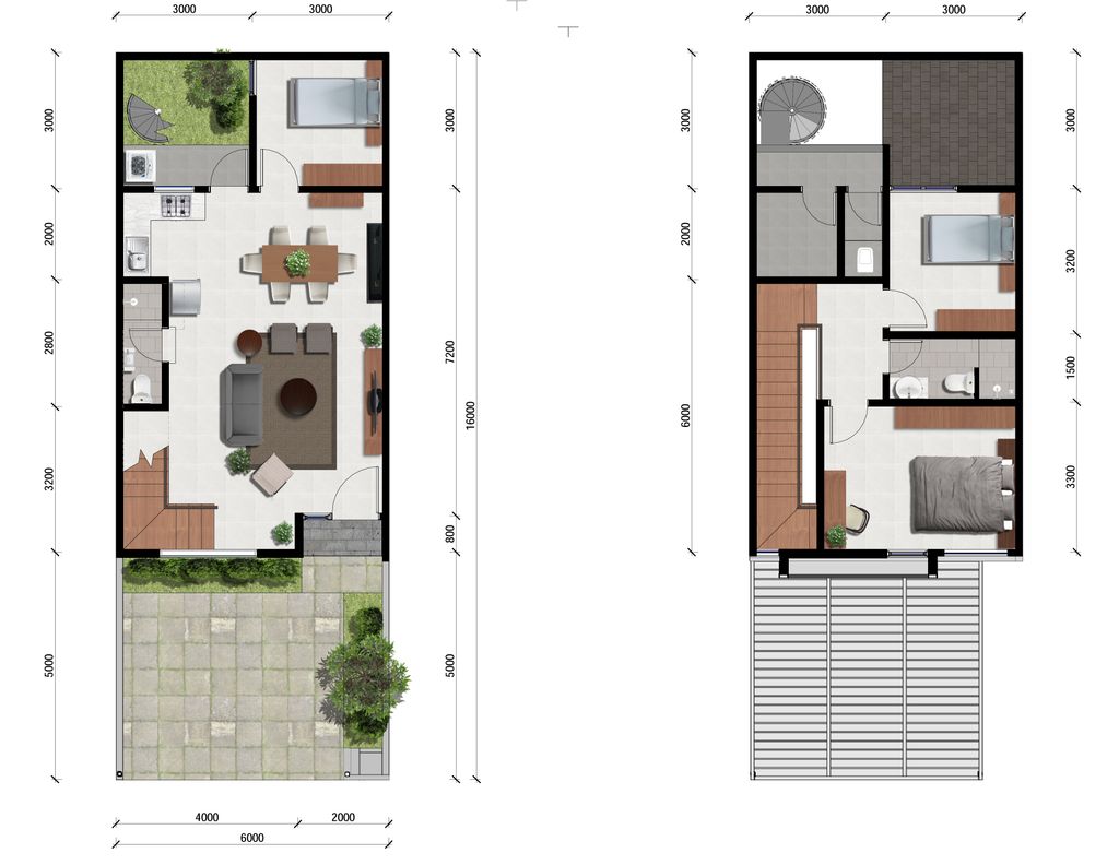foto denah rumah tipe Hereford B perumahan ROYAL RESIDENCE