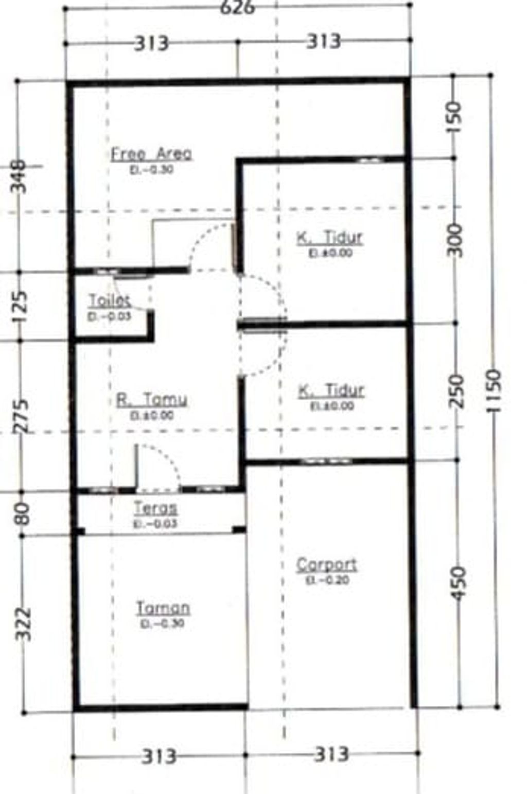 foto denah rumah tipe 30 perumahan JEVIA RESIDENCE