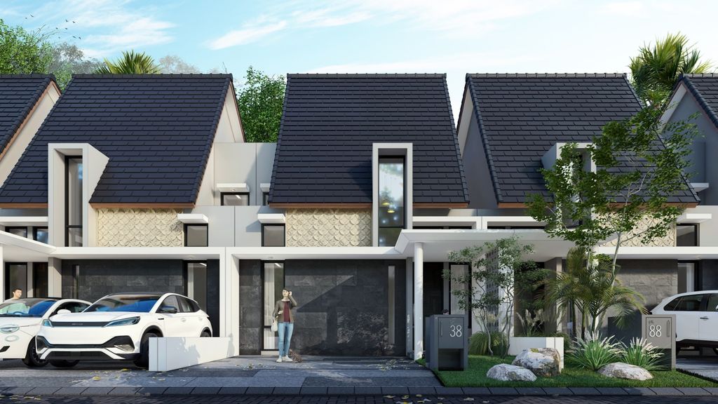 foto tampak rumah tipe D6 perumahan Perumahan Graha Kencana