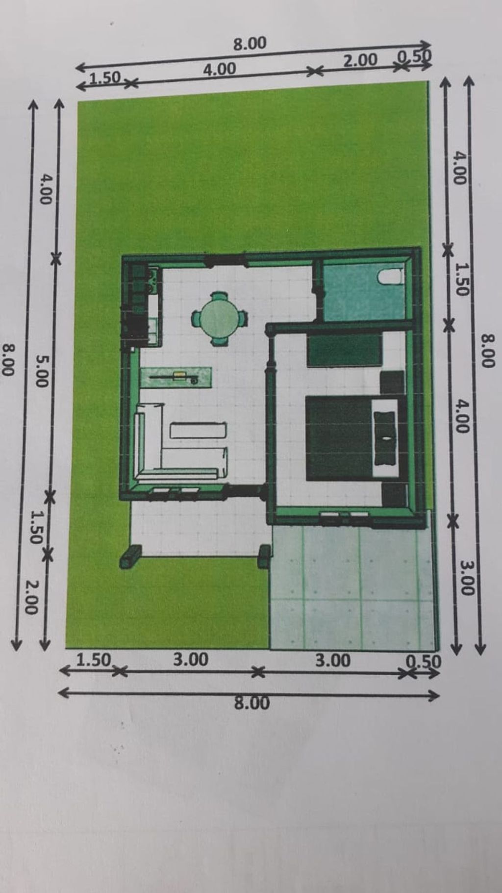 foto denah rumah tipe 36 (2026) perumahan RADITIYA II
