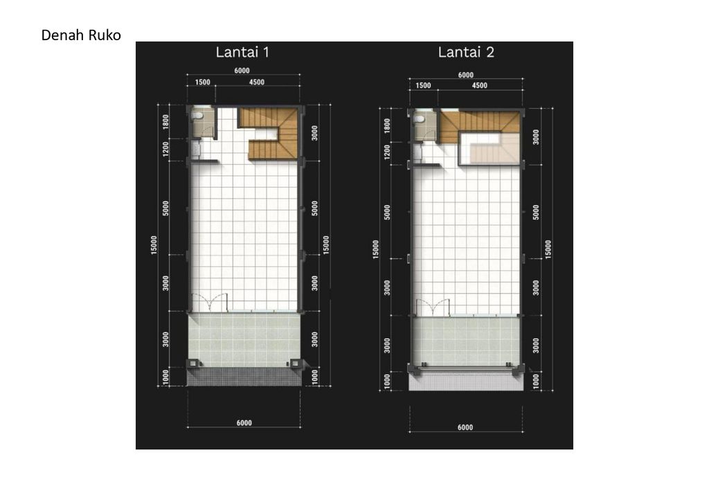 foto denah rumah tipe TERAZZA perumahan THE MUTIARA BOGOR - Ruko Terazza