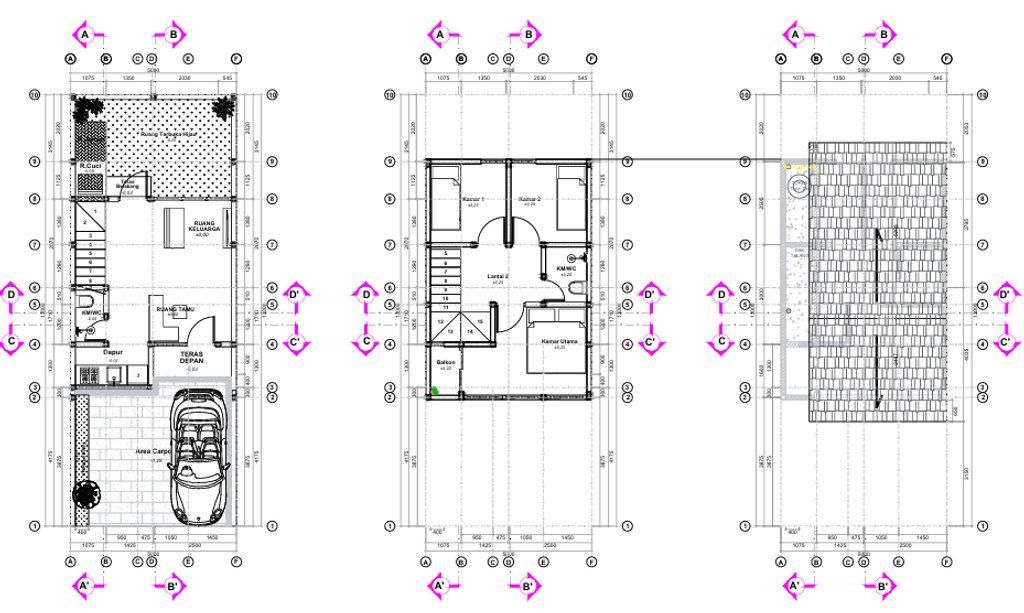 foto denah rumah tipe 55 perumahan Jatimulya Eco Townhouse 3
