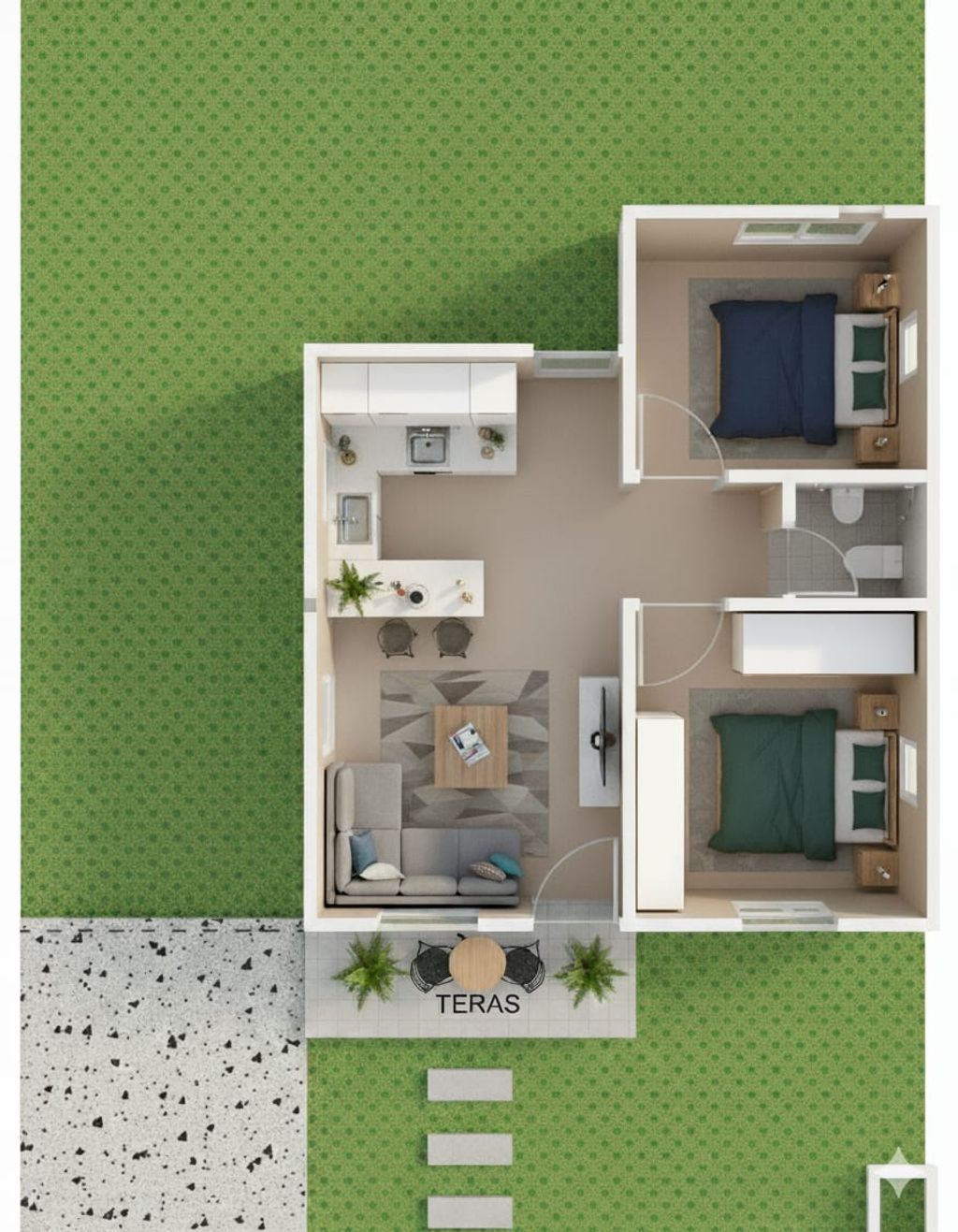 foto denah rumah tipe Sultan Subsidi perumahan Sultan Residence