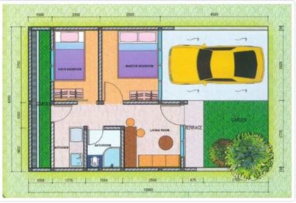 foto denah rumah tipe 32/60 perumahan BUMI HARAPAN SEJAHTERA