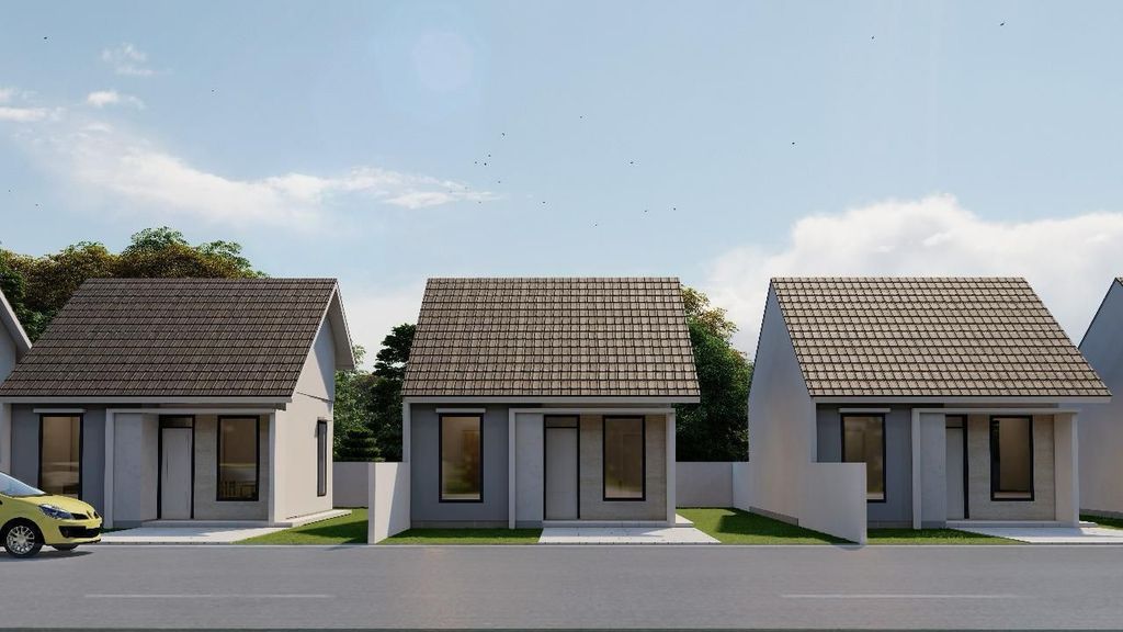 foto tampak rumah tipe 48 perumahan KANA RESIDENCE