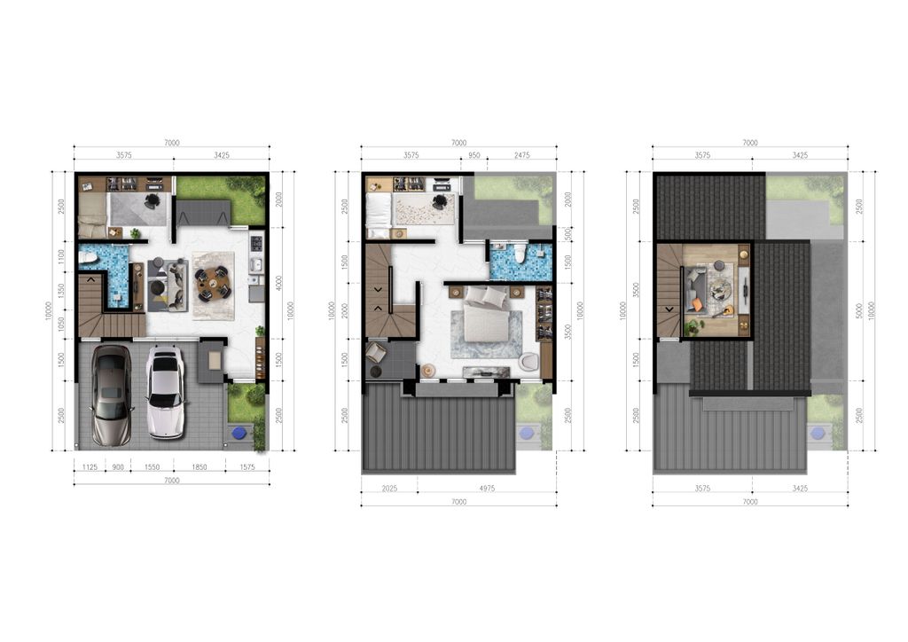 foto denah rumah tipe Conifera 70 perumahan Metland Menteng