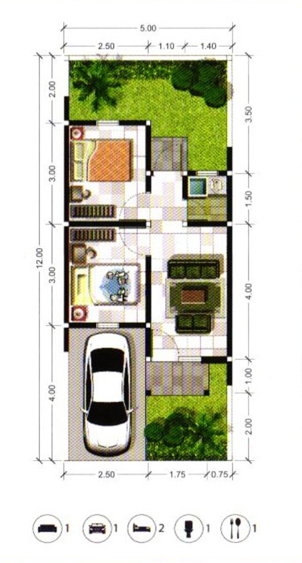 foto denah rumah tipe 30 perumahan OMA INDAH MENGANTI