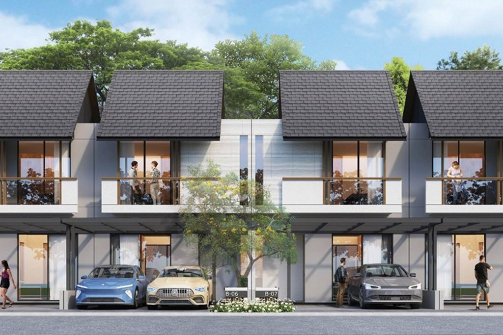 foto tampak rumah tipe BELISSA 6 perumahan BOTANICA BELLISA BINTARO JAYA