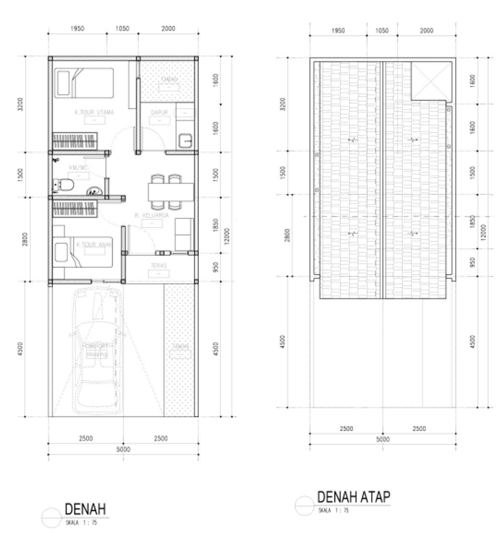 foto denah rumah tipe BLOSSOM PRIME STANDAR perumahan ROYAL BLOSSOM