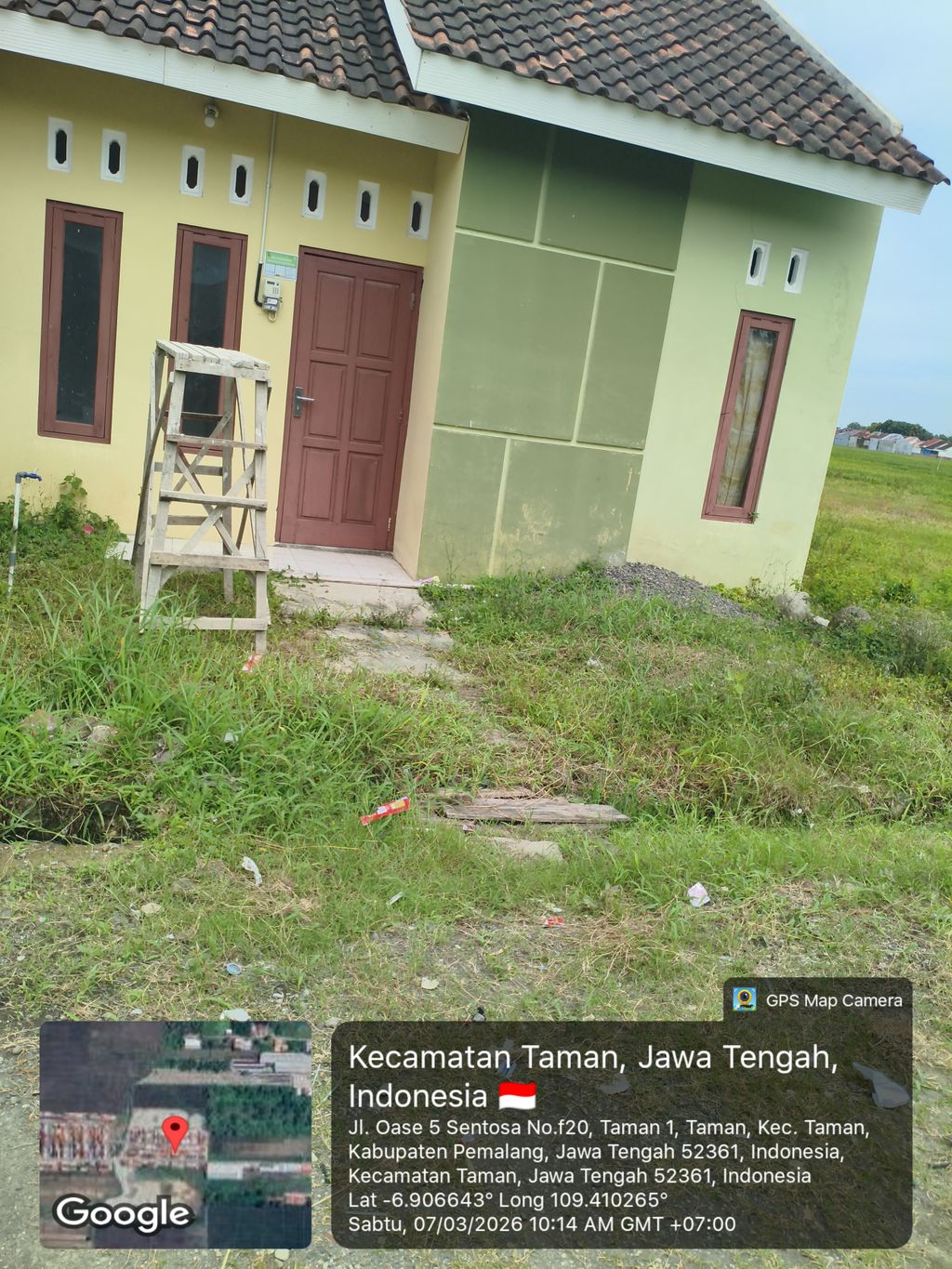 foto tampak rumah tipe 27 perumahan OASE 5 SENTOSA TAHAP 5