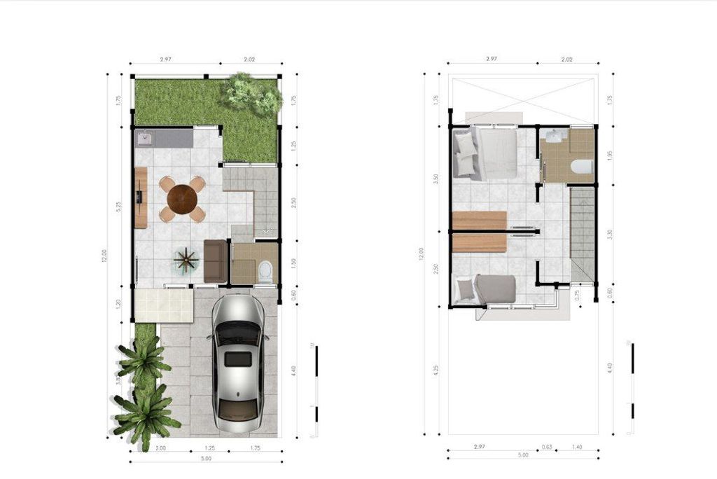 foto denah rumah tipe 65/54 AR6 20/30 perumahan Grand Victoria 2