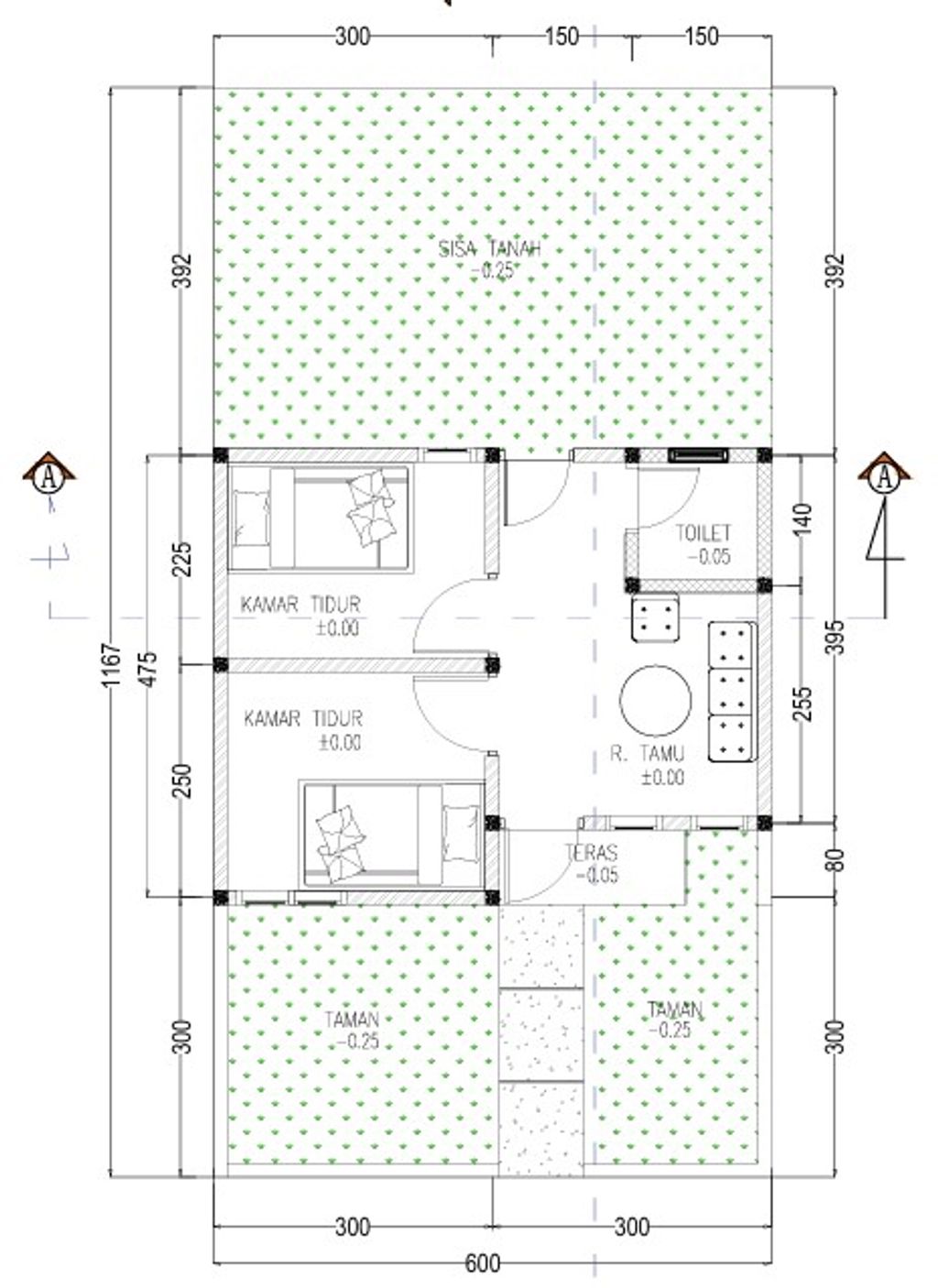 foto denah rumah tipe 27 perumahan OASE 5 SENTOSA TAHAP 5