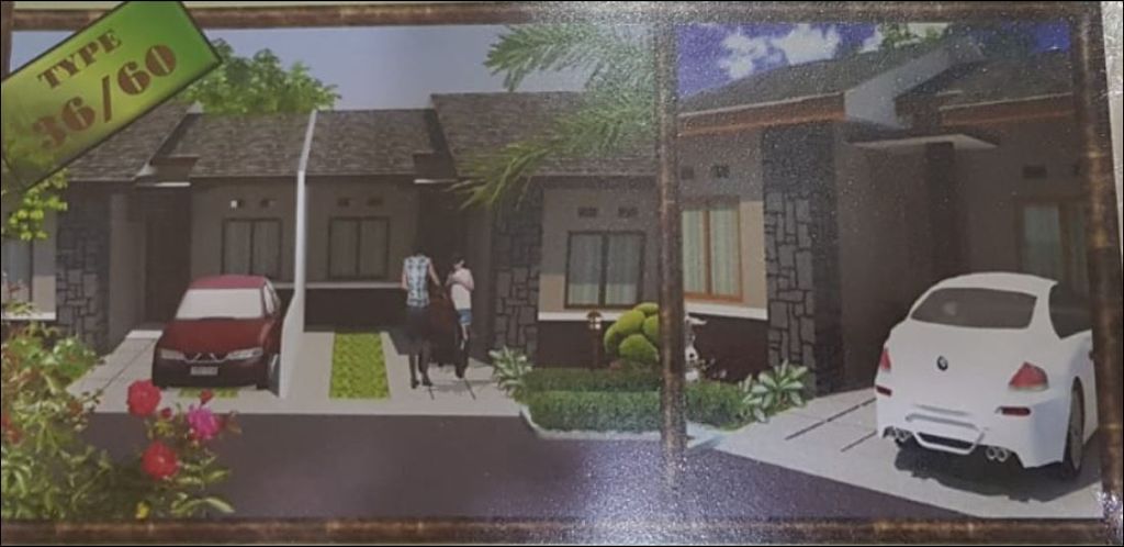 foto tampak rumah tipe 36/60 perumahan PILAR MAS PERSADA