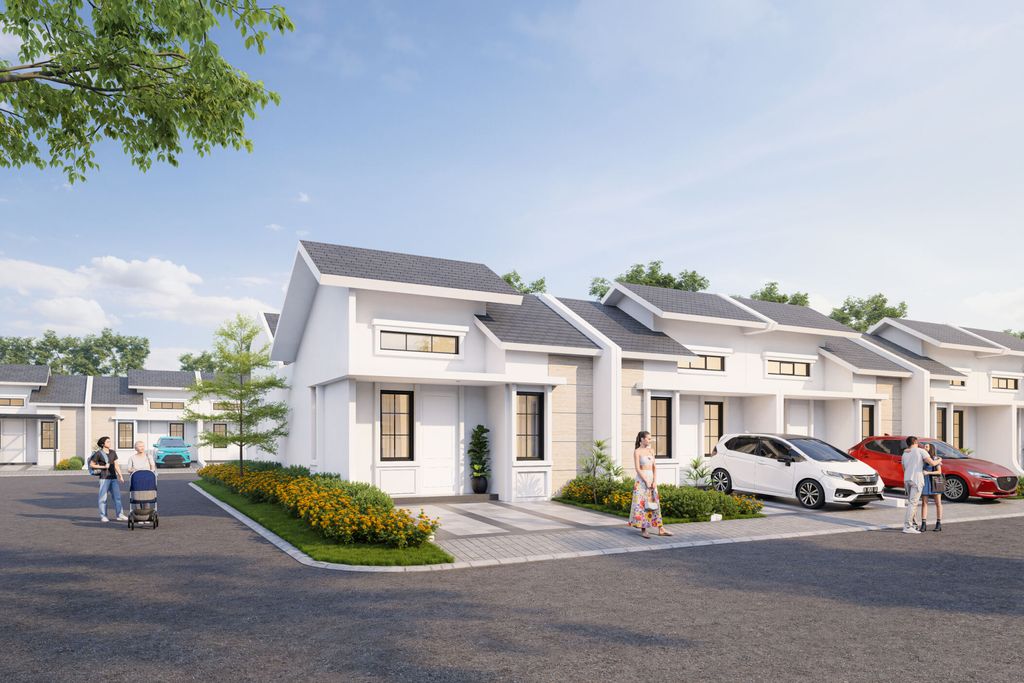 foto tampak rumah tipe AGATE perumahan Emerald Residence