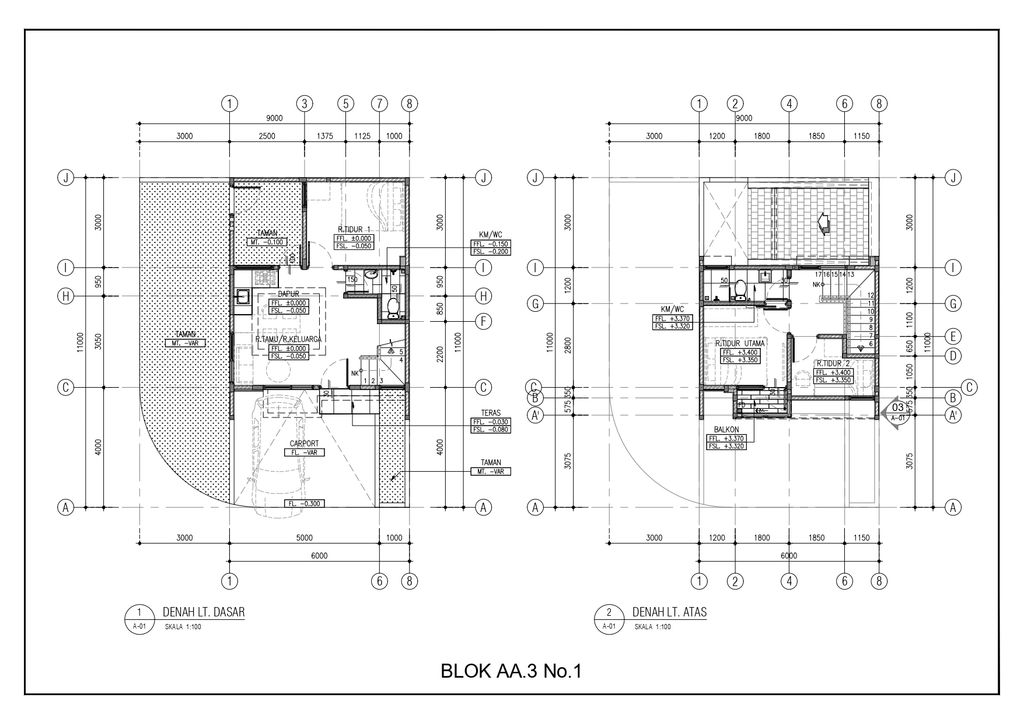 foto denah rumah tipe 66 (66/96) Orlens perumahan KOTA WISATA ECOVIA