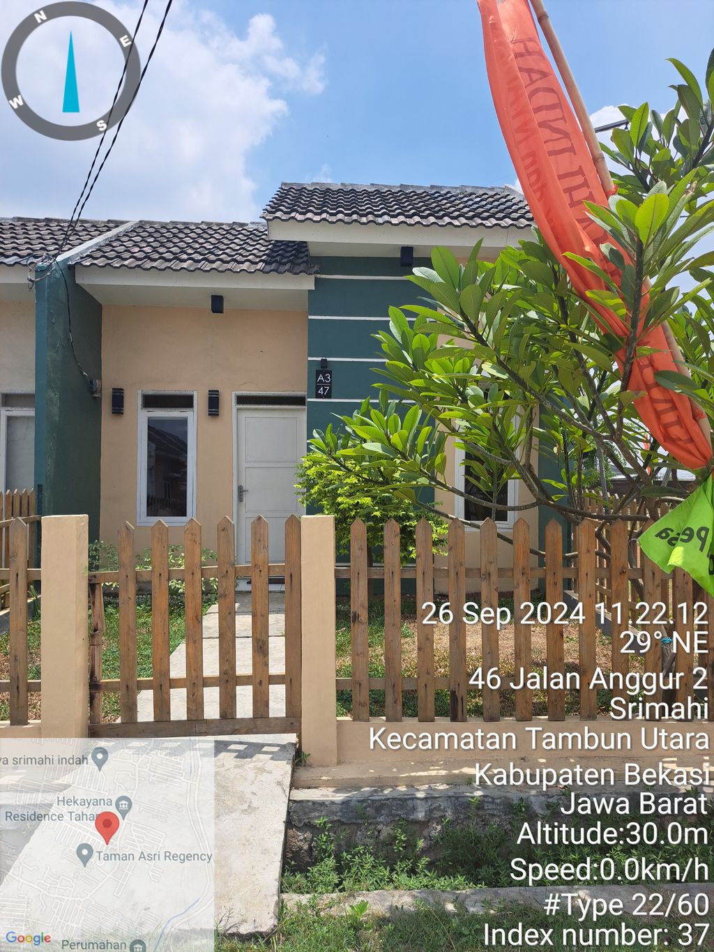 foto tampak rumah tipe 22/60 perumahan GRIYA SRIMAHI INDAH