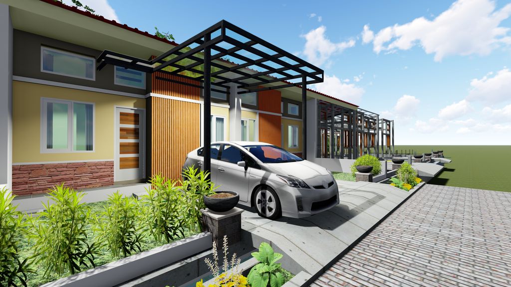 foto tampak rumah tipe 36 perumahan PERUMAHAN SYAKURA LAND BUA