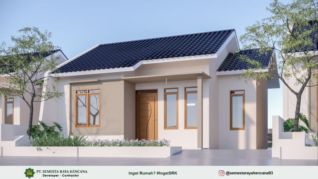 foto tampak rumah tipe 36/104 perumahan BUMI KUBANG JAYA