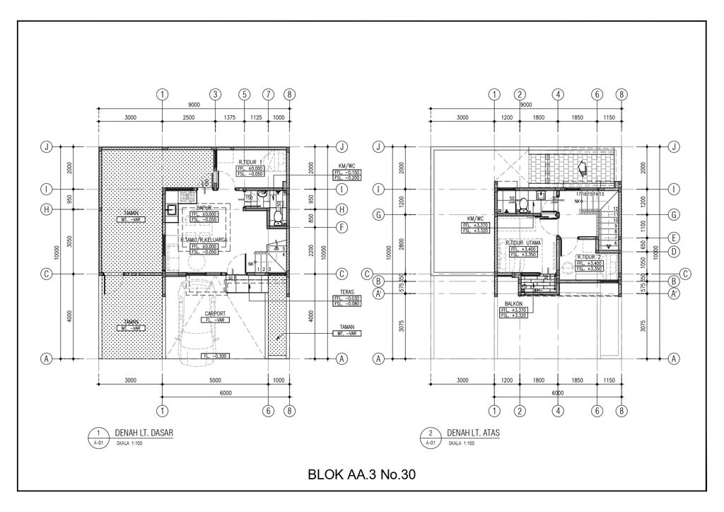 foto denah rumah tipe 62 (62/90) Orlens perumahan KOTA WISATA ECOVIA