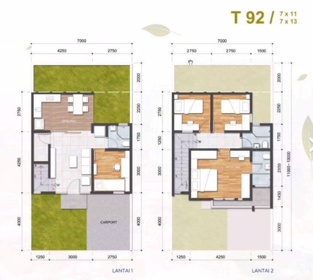 foto denah rumah tipe 92 perumahan YUTHICA