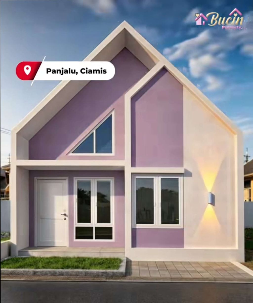 foto tampak rumah tipe 33/72 perumahan PANJALU INDAH RESIDENCE