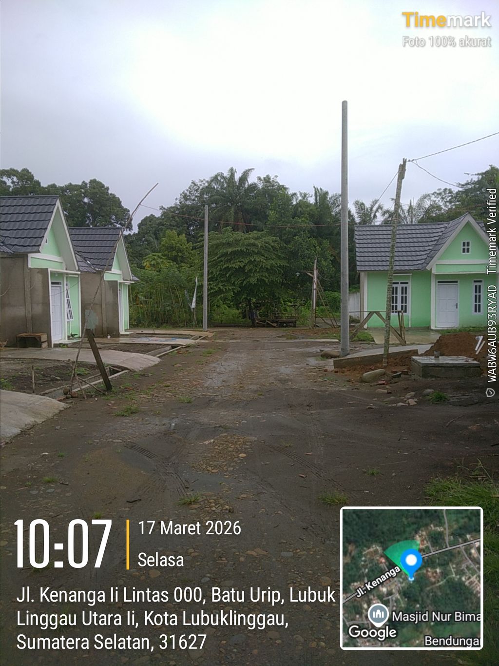 foto posisi tengah perumahan Merpati Residence