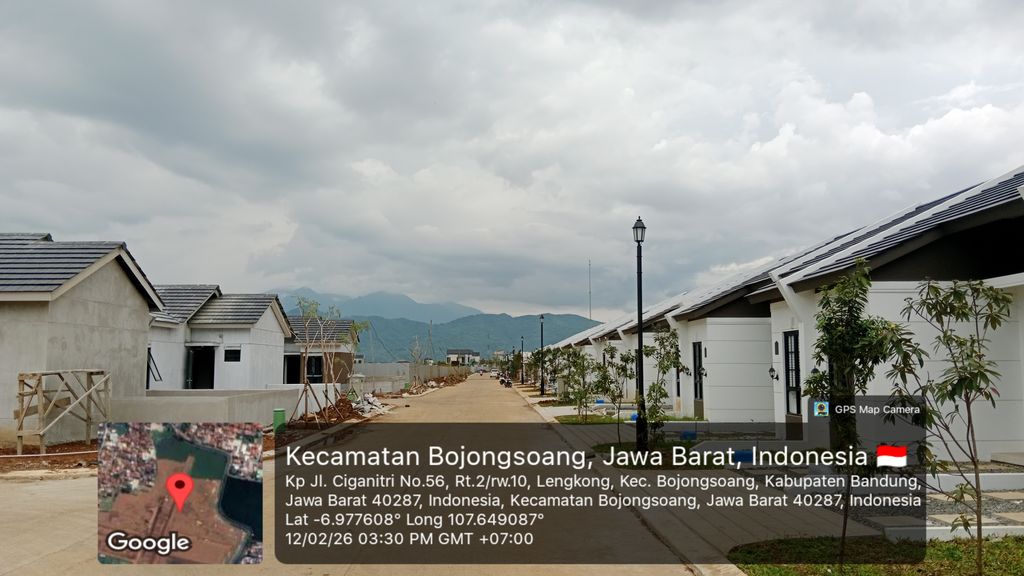 foto posisi tengah perumahan Podomoro Park Bandung (Hinoki dan Hanami)
