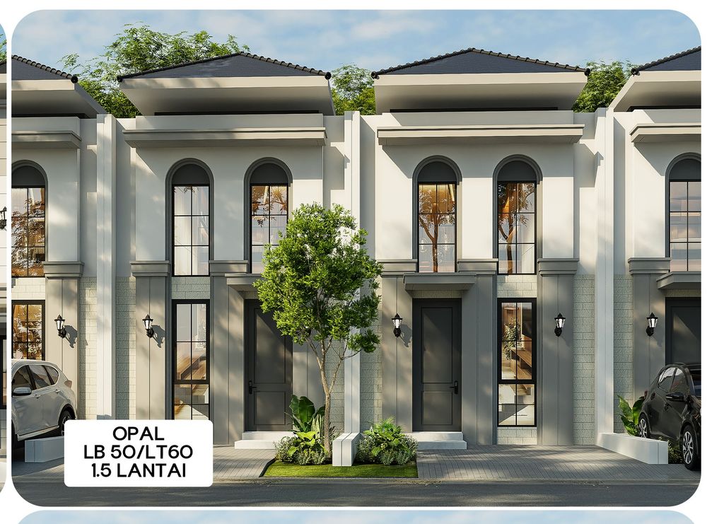 foto tampak rumah tipe OPAL perumahan MANSION NINE