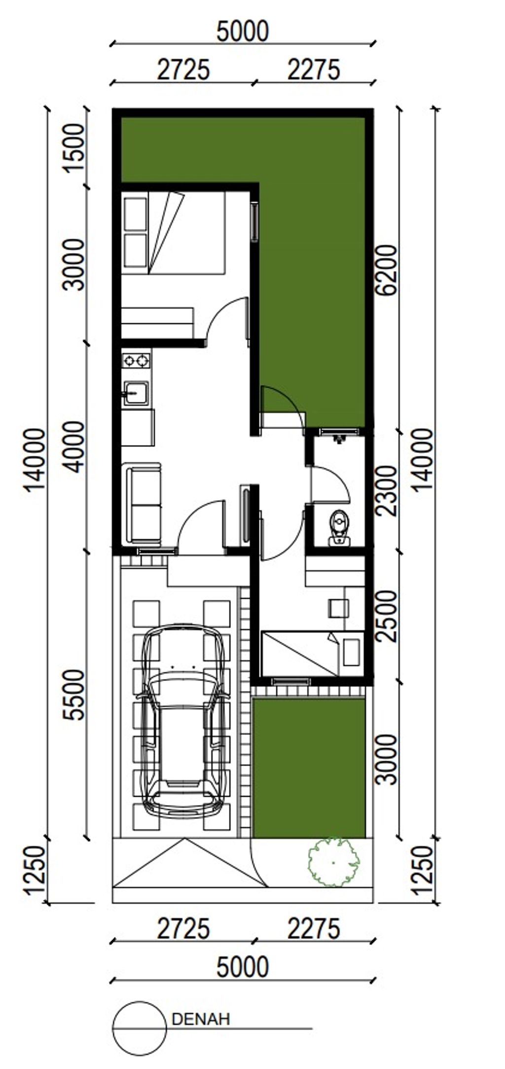 foto denah rumah tipe HANAMI perumahan Podomoro Park Bandung (Hinoki dan Hanami)