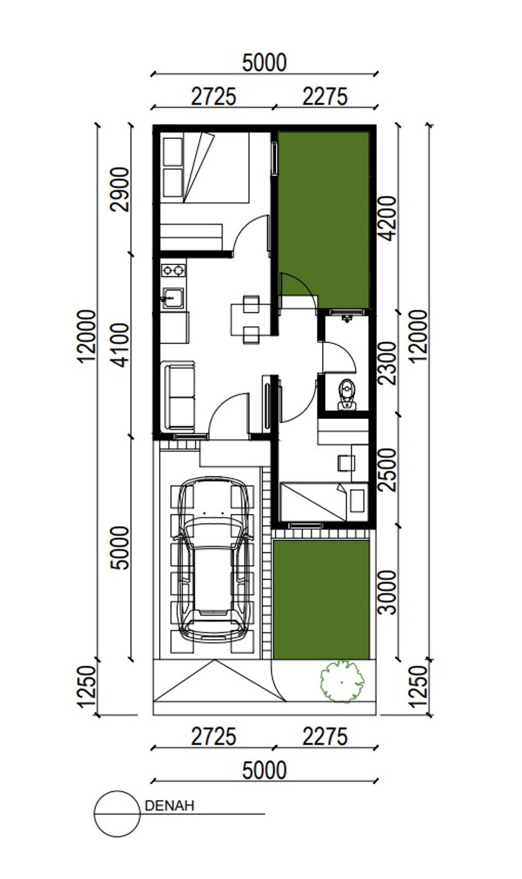 foto denah rumah tipe HINOKI perumahan Podomoro Park Bandung (Hinoki dan Hanami)