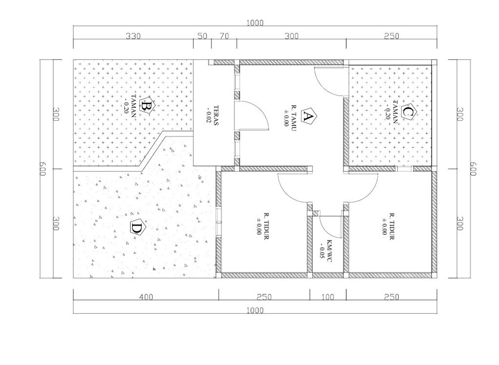 foto denah rumah tipe 30/60 perumahan VILLA RAHMA GARDENIA 1