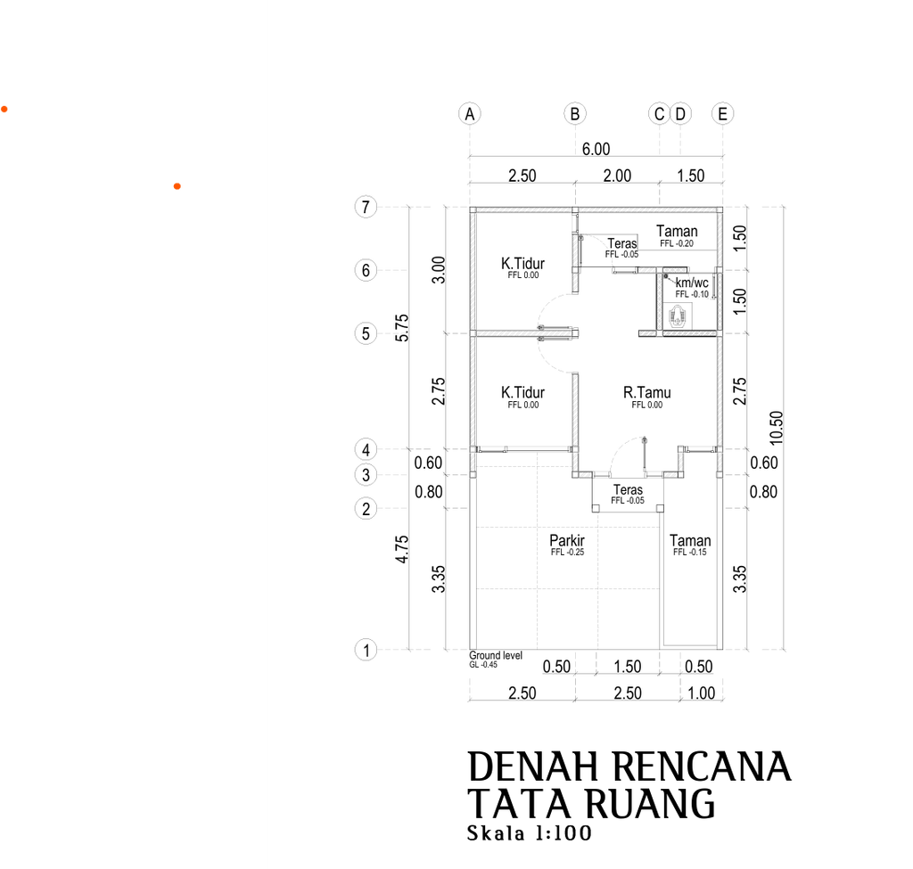 foto denah rumah tipe 30 perumahan Grand Mulia at Gabru