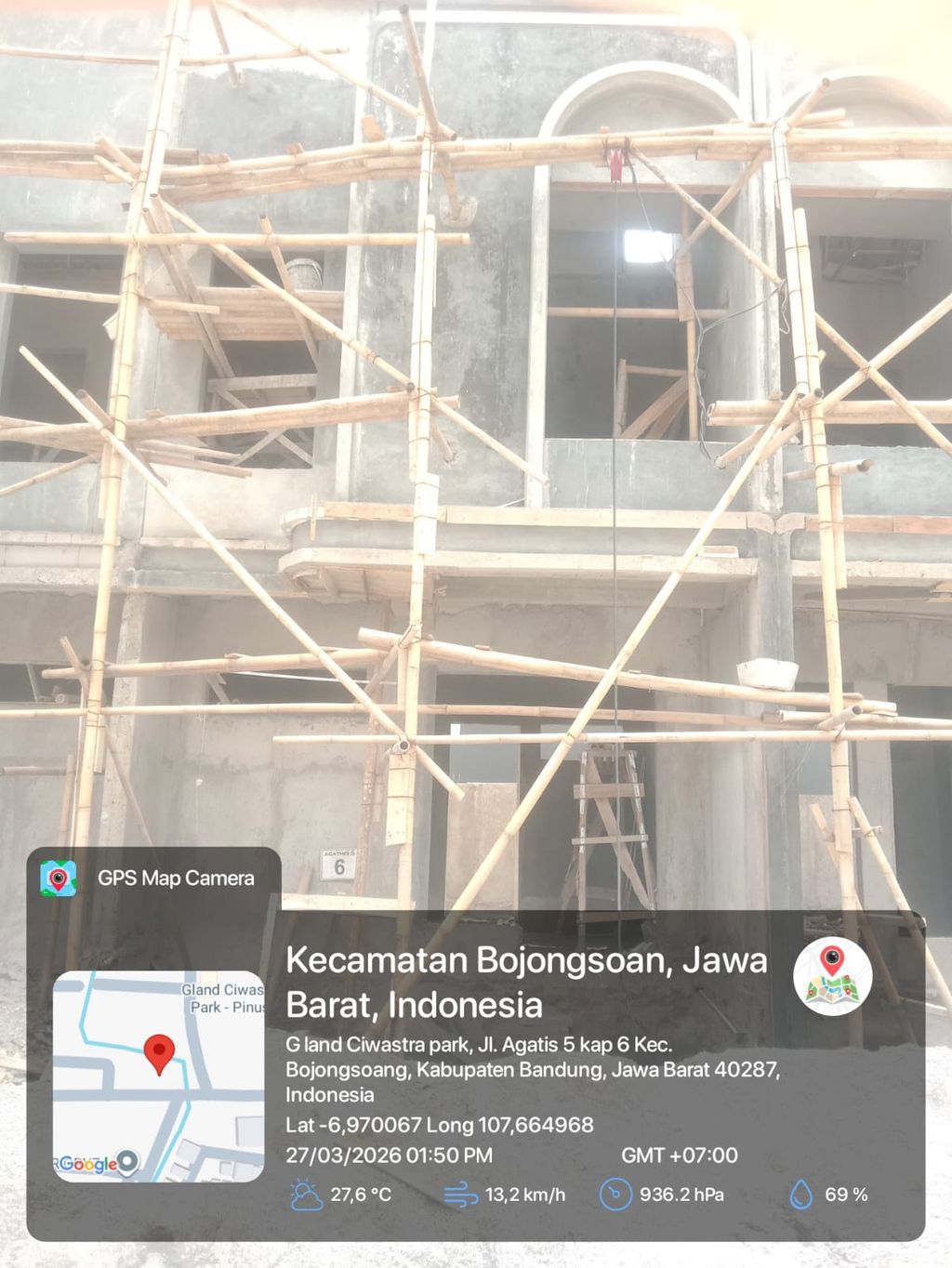 foto tampak rumah tipe 38 (473) Compact 2 Kamar HC perumahan G-Land Ciwastra Park 2