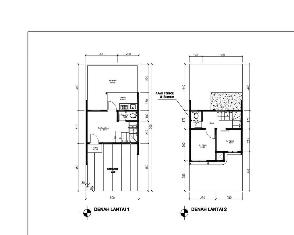 foto denah rumah tipe 38 (473) Compact 2 Kamar HC perumahan G-Land Ciwastra Park 2