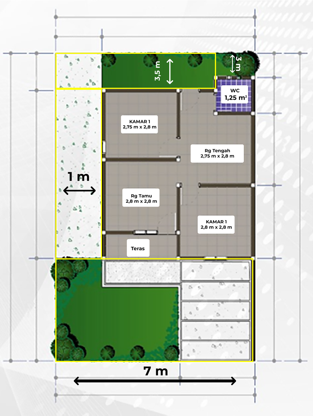 foto denah rumah tipe 36/98 perumahan GREEN ANDARA 6