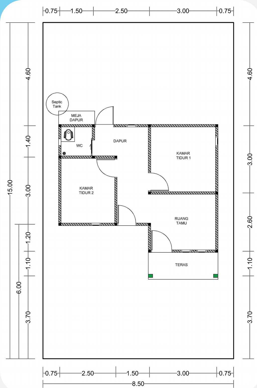 foto denah rumah tipe ANUGRAH TAPIN REGENCY 2026 perumahan ANUGRAH TAPIN REGENCY