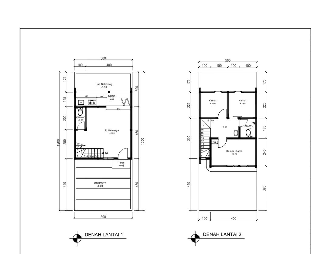 foto denah rumah tipe 54 (630) Compact (3 kamar) perumahan The Green Padasuka
