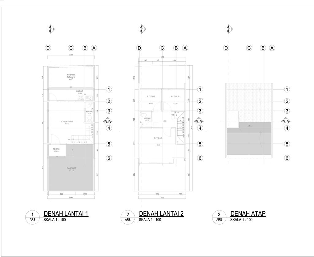 foto denah rumah tipe 60 Compact Minimalis HC (720) perumahan Cluster Everton