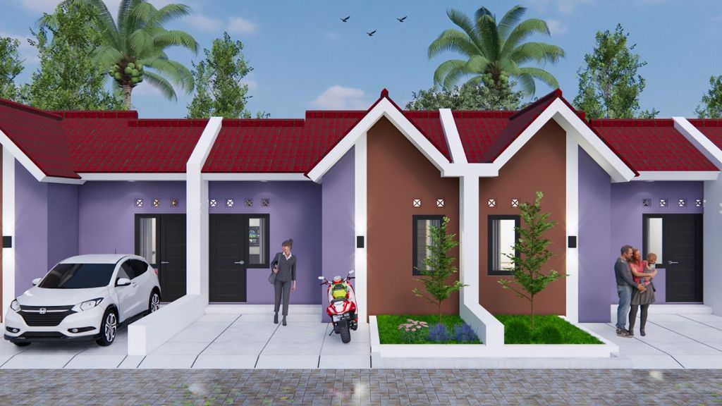 foto tampak rumah tipe Subsidi MSB Blok. B no. 3 perumahan MAHKOTA SULTAN BISMA