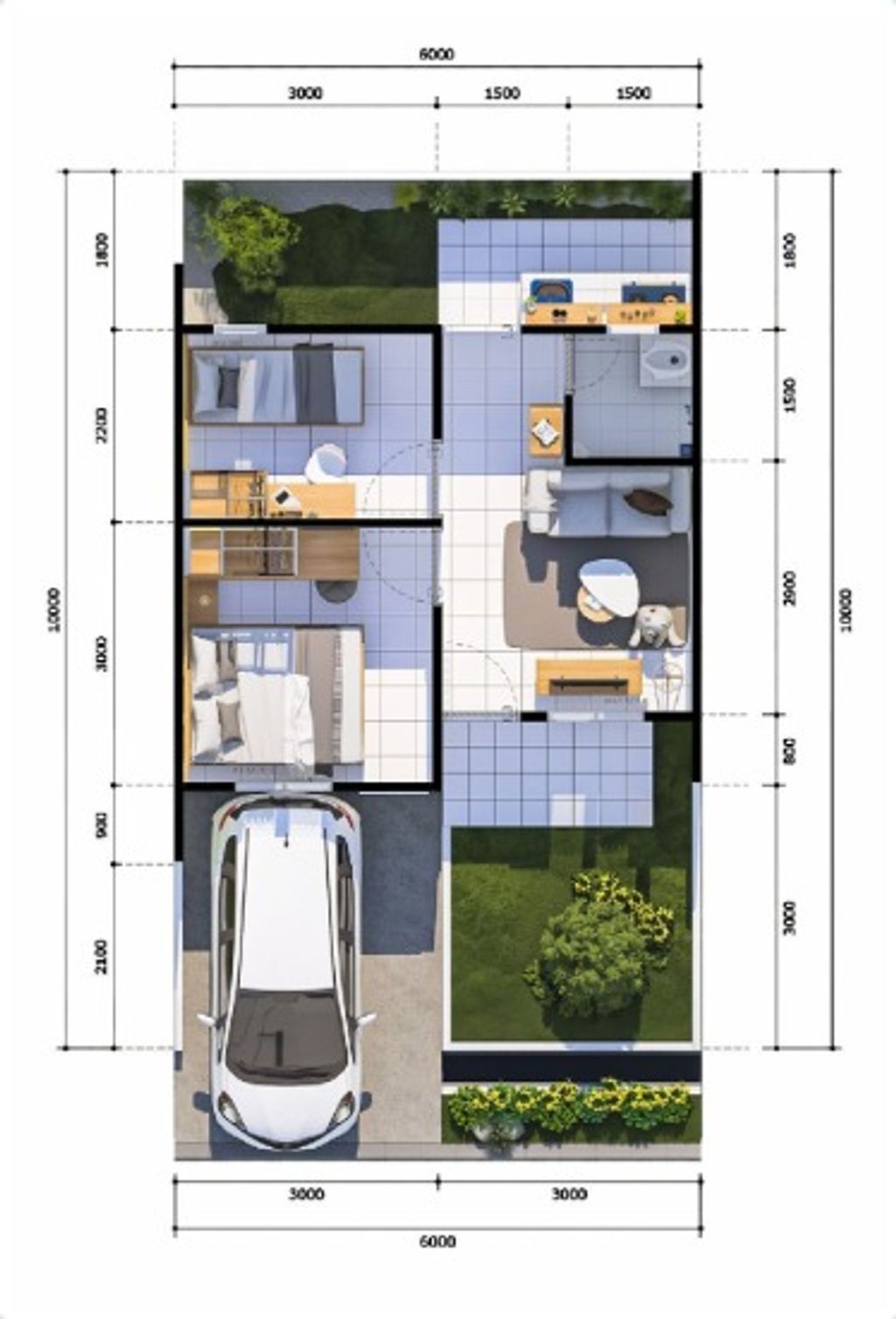 foto denah rumah tipe 30/60 perumahan PESONA KAHURIPAN 12