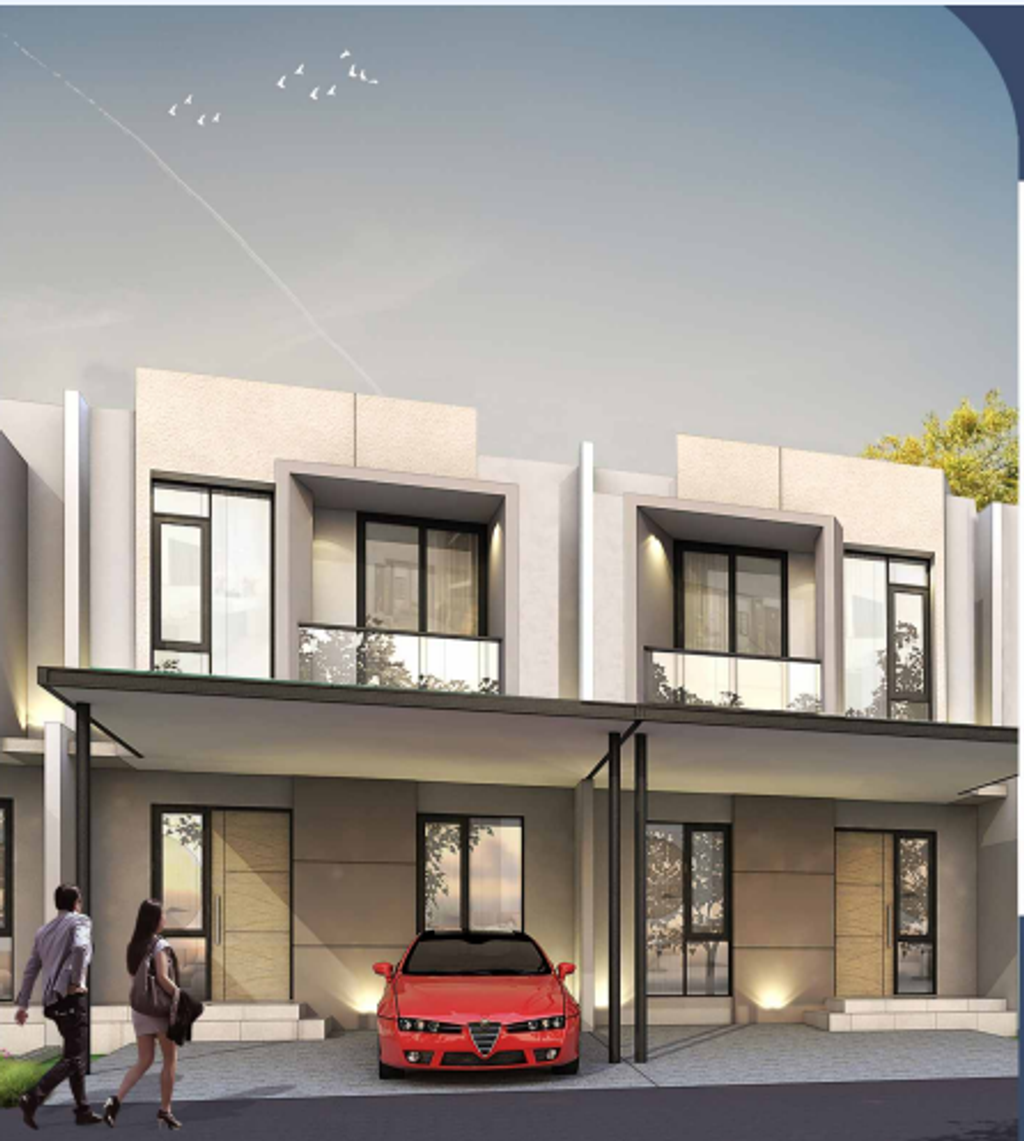 foto tampak rumah tipe PLUM HOEK perumahan RUMAH MILENIAL NEW