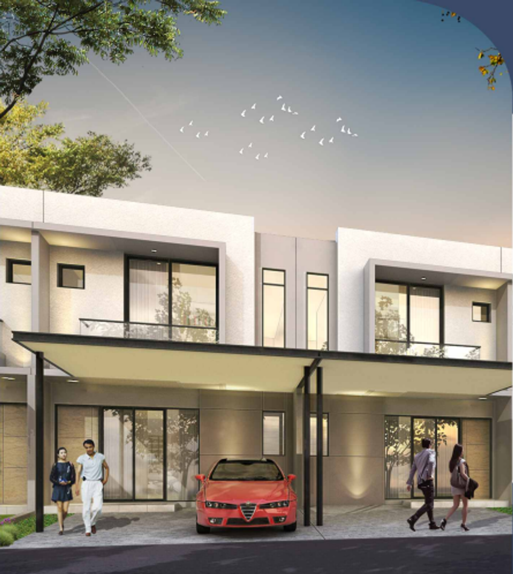 foto tampak rumah tipe PURPLE HOEK perumahan RUMAH MILENIAL NEW